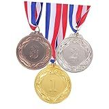 Amosfun Medalhas De Futebol 3 Peças