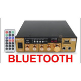 Amplificador Áudio Receiver 200w Bluetooth Usb Karaokê 220v