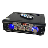 Amplificador Áudio Stereo Bluetooth Le 706 Karaokê Fm Mp3
