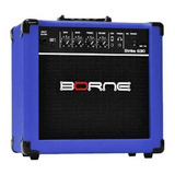 Amplificador Borne Strike G30 Para Guitarra De 15w Cor Azul 110v 220v