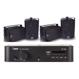 Amplificador Compacto Ambiente Ht400 Nca Bt usb 4 Cx Sp400pt