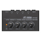 Amplificador De Fone De Ouvido 4 Canais Stereo Ha400 Monitor