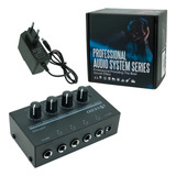 Amplificador De Fone De Ouvido 4 Canais Stereo Podcast Banda