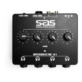 Amplificador De Fone Santo Angelo Af4 Preto Com Fonte