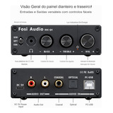 Amplificador Fone Ouvido Fosi Audio Q4 Mini Stereo Gaming Dac
