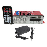 Amplificador Receiver Bluetooth 2 Canais Usb Sd Radio Fm Som