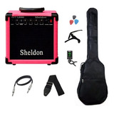 Amplificador Sheldon Gt1200 Guitarra 15w Rosa