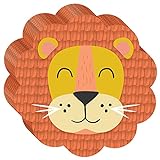 Amscan Lion Head Birthday Mini Decoration 7 X 7 Orange 1 Pc 
