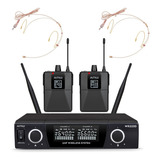 Amw Bu230 Microfone Sem Fio Duplo Auricular Digital Case