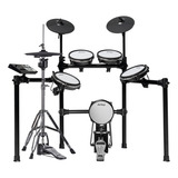 Amw Ed7 Bateria Eletrônica Pads Em Mesh Dual Zone Chimbal Real Hi Hat Pratos Dual E Modulo Avançado Com Expansão