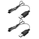 AMZZN 2 Cabos De Carregamento USB De Bateria 3 7V 500mA 1S Com Conector SM 2P Para Mini Carro RC Amphibiou Stunt Vehicle Truck Off Road Vehicle RC Ship Drone Air Gun Cabo De Carregamento USB De