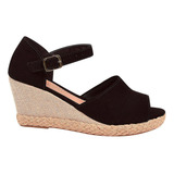 Anabela Feminina Sapato Espadrille Plataforma Sandálias