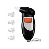 Analisadores De Bafômetro Tecnologia De Sensor De Bafômetro Testador De Álcool Portátil Testador De Álcool Bafômetro Portátil Sensor Semicondutor Profissional Grande Display Digital LCD Bafômetro