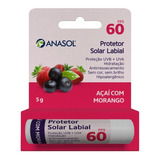 Anasol Protetor Labial Multifunção Fps 60 Açaí C Morango 5g