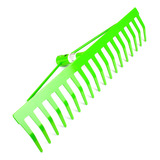 Ancinho Rastelo Jardinagem 18 Dentes De Ferro 44cm Sem Cabo