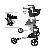 Andador 4 Rodas Prata Superlux Para Idosos