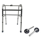 Andador Alumino Com 2 Rodas Dobrável Fixo Supermedy