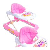 Andador Bebê Infantil Musical Piano Didático Baby Style Cor Rosa