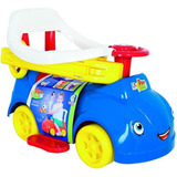 Andador Carrinho Play Time Com Empurrador Azul Cotiplás