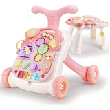 Andador Didático 2 Em 1 Mesinha Rosa Baby Style 6