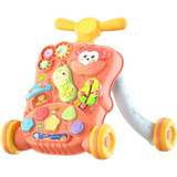 Andador Empurrador Didático Infantil Musical Rosé Multmaxx