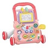 Andador Infantil Musical Didático Educativo Empurrador Bebê DM Toys DMB6751 Rosa