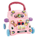 Andador Infantil Musical Didático Interativo Colorido Bebe Cor Rosa