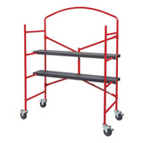 Andaime Portátil Aço Plataforma Dobrável Com Rodas P 225kg