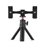 Andoer Kit De Vídeo Multifuncional Para Smartphone Incluindo Suporte Universal Para Tripé Para Telefone Com Dois Suportes Para Telefone- 4 Suportes Para Tênis Frio - Tripé De Mesa Para Vlog- Transmissão Ao Vivo- Reunião De Ensino De Vídeo Oline