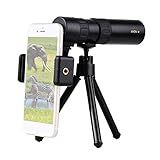 Andoer Mini Telescópio Monocular BAK4 10X 300X Resistente à água Com Suporte De Telefone Mini Tripé Bolsa De Transporte Para Assistir A Cenários Pássaros Vida Selvagem Shows Eventos Esportivos