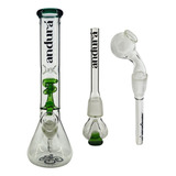 Andurá Ice Bong De Vidro Percolator Nail Dupla Função