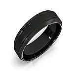 Anel Aliança De Casamento Carboneto De Tungstênio Preto 8 Mm Confortável