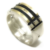 Anel Atlantis Atlante Prata Ouro Masculino Feminino 12561