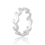 Anel Banhado Prata 925 Onda Feminino -20-