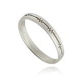 Anel Batimento Cardíaco Prata 925 Envelhecida Tamanho 17