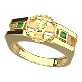 Anel Biomedicina Ouro 18k