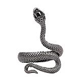 Anel Cobra Gótico Serpente Ajustável Unissex