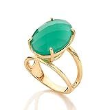 Anel Com Cristal Verde 511666 Rommanel Cor Verde Tamanho 22