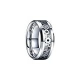 Anel Com Roda De Engrenagem Mecânica Tungstênio Em Aço Inox 28 29