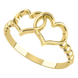 Anel Coração Ouro 18k 750