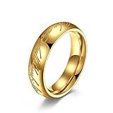 Anel De 6 Mm Senhor Dos Anéis Para Homens E Mulheres Ouro Prata Anel Mágico Luminoso Brilhante No Escuro Aliança De Casamento Ajuste Confortável Metal