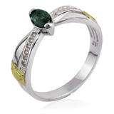 Anel De Formatura Feminino Prata Emblemas Ouro 18k Pedras 12