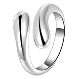 Anel De Gota Ajustável Luxuoso Elegante Ouro 18k Feminino 