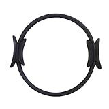 Anel De Pilates Tonificador Flexível Fortalecimento -Preto-