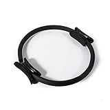 Anel De Pilates Yoga Arco Tonificador Flexível Fisioterapia -Preto-