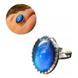 Anel Do Humor Oval Modelo Vintage Elegante Muda De Cor Novo