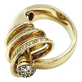 Anel Duquesa Ajustável Cravejado Zirconia Banho Ouro 18k 816