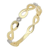 Anel Em Ouro 18k Vazado Infinito An If