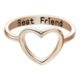 Anel Feminino Best Friend Amigas Banhado Ouro 18k Unid C352