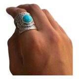 Anel Feminino Boho Estilo Prata Velha Indiana 17 Ajustável